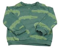 Olivová mikina s krokodýlky Tu