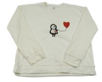 Smotanová mikina s dievčatkom a srdíčkem z kamínků a retiazkou