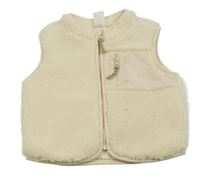 Smotanová huňatá podšitá vesta H&M