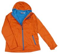 Tmavooranžová softshellová bunda s kapucí crivit