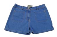 Nové - modré chino riflové kraťasy Next