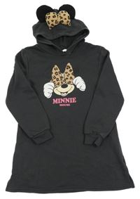 Černošedé teplákové šaty s Minnie a kapucí H&M