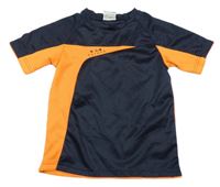 Tmavomodro-kriklavoě oranžové športové tričko extend
