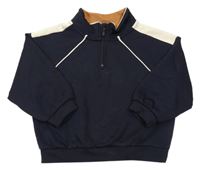 Tmavomodro-biela športová mikina H&M
