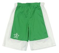 Bielo-zelené športové kraťasy s hviezdičkou X-mail