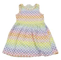 Farebné kockované bavlnené šaty H&M