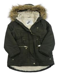 Tmavozelená šušťáková zimná parka s kapucňou Nutmeg