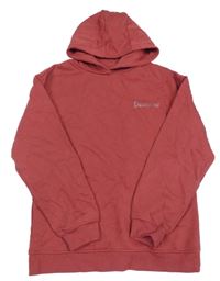 Vínová mikina s nápisom a kapucňou Primark