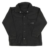 Antracitová tepláková košeľová bunda George