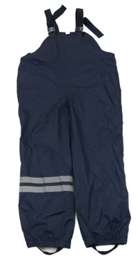 Tmavomodré šusťákové podšité laclové kalhoty Topolino