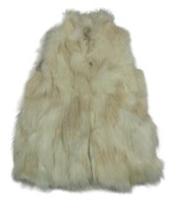 Krémová kožušinová podšitá vesta Next