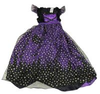 Kockovaným - Fialovo-čierne šaty s hvězdami - Wicked