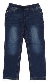 Tmavomodré teplákové rifle Next