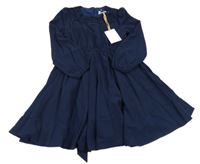 Nové - Tmavomodré šaty s krajkou