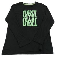 Černé triko s nápisy Y.F.K.