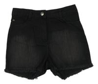 Černé riflové kraťasy Yigga