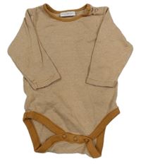 Hnědo-bílé pruhované body Next