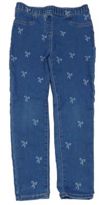 Modré džegíny s mašľami Tu