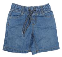 Modré riflové jogger kraťasy C&A