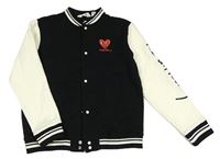 Nové - Černo-smetanová baseballová mikina se srdcem - Keith Haring H&M