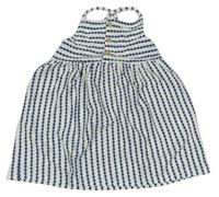 Bielo-tmavomodré vzorované šaty PRIMARK