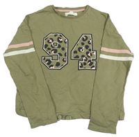 Khaki crop mikina s číslom zn. M&S