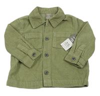 Khaki manšestrová košilová bunda Pep&Co