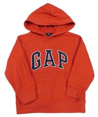 Červená mikina s logem a kapucí GAP