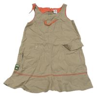 Hnedé plátenné šaty s vreckami C&A