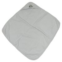 Svetlomodrá froté osuška s kapucňou s autom