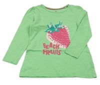 Zelené tričko s jahodou Lupilu