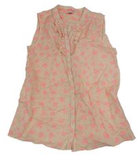 Světleůžovo-ružová blúzka s mačkami Pocopiano