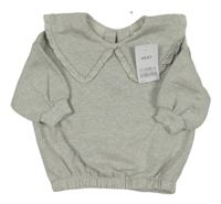 Nové - stříbrná třpyitvá mikina s límečkem Next