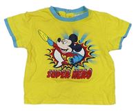 Horčicové tričko s Mickeym zn. Disney