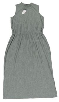 Sivé melírované plisované šaty Primark