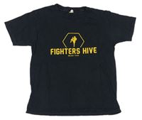 Čierne tričko s bojovníkem Gildan
