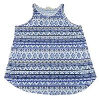 Modro-biely vzorovaný top H&M