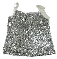 Biely top s flitrami