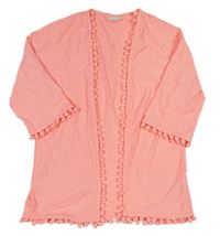 Ružový cardigan s pompomy Matalan