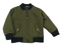Khaki teplákový zateplený bomber Miniclub