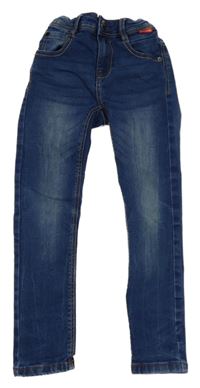 Tmavomodré skinny teplákové rifle 