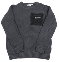 Antracitovo-čierny sveter Alive