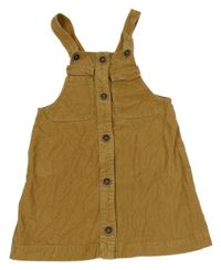 Okrové na traké menšestrové šaty Zara