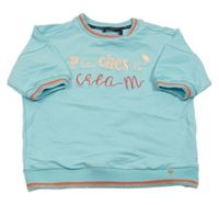 Svetlomodrá tepláková vesta s nápisom