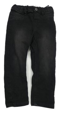 Tmavošedé teplákové skinny rifle H&M