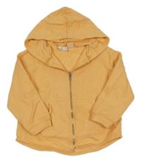 Oranžová propínací mikina s kapucí Zara