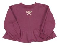 Fialová mikina s mašlou H&M