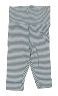 Světlemodro-bílé pruhované tepláky H&M