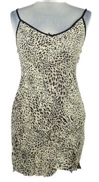 Dámská béžovo-hnědá vzorovaná noční košile Pull&Bear 