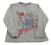 Sivé tričko so Spidermanem Marvel
